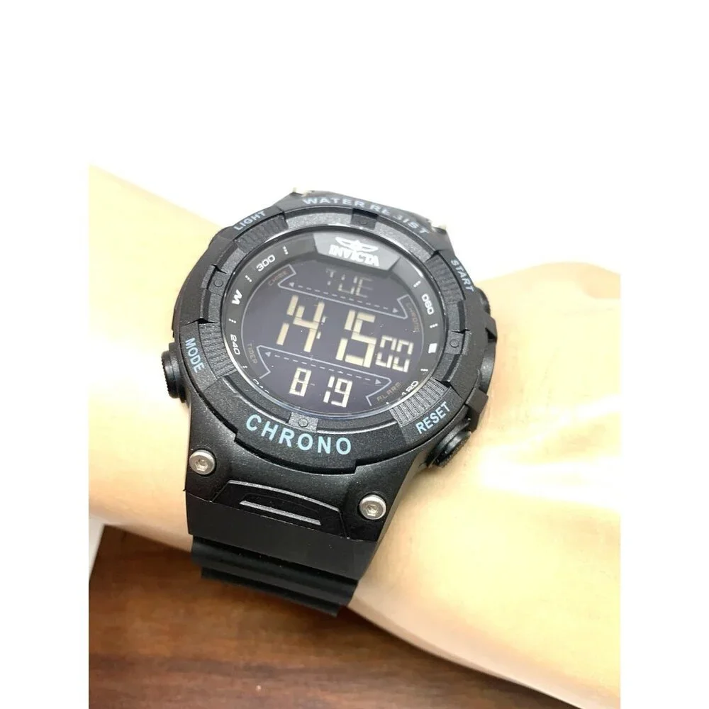 Invicta Racing Men's Watch 47523 Quartz Digital Black Resin Strap 50mm